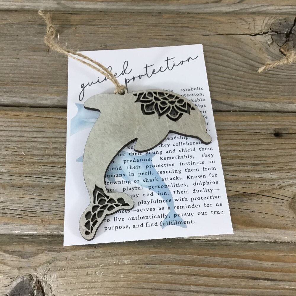 Dolphin Story Card Christmas Ornament